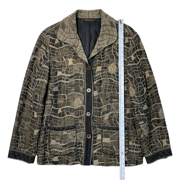 YAK MAGIK Boho Reversible Button Front Jacket LARGE - Picture 8 of 11